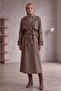 Women's Lined Premium Trench Coat with Belt and Additional Pieces - 6