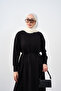 Women's Slit Detail Waist Tie Set Black - 7