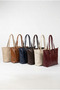 Women's Black Color Shoulder Bag with Zipper for Daily Use Adjustable Shoulder Strap Tote Bag - 7