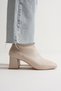 Daily Women's Stretch Heeled Boots with Blunt Toe and Zipper, Flexible - 5