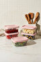5-Piece Rectangular Storage Container Breakfast Set 300 ml