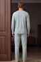 Mint Green Deer Embroidered Cotton Lycra Knitted Pajama Set 26241802-2 - 3