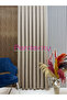 The Eye-Catching Mink Backdrop Curtain with Shimmering Stripe Details Adds a Stylish and Modern Touch to Your Room. 1X3 Fine Pile