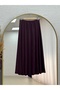 Bengisu Slit Skirt Suit with Accessory Detail - Ey1072 Plum - 7
