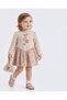 Girl's Star Embroidered Long Sleeve Dress and Bag Set