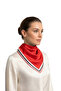 Plain Silk Handkerchief with Red Border - 2