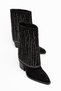 Women's Cowboy Boots - Pointed Toe with Stone Detail and Thick Heel - 3