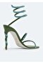 Rene Caovilla Cleo crystal-embellished womens sandals Green - 4