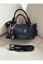 Small Size Hand and Shoulder Women's Bag with Charms - 3