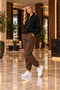 Premium Unisex Cotton Half Zipper Sweatshirt Jogger Set 3 Yarn Bottom-Top Set - 6