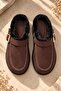 Women's Suede Orthopedic Winter Slippers – Faux Fur and Ankle-Strap Buckle - 2