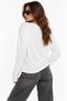 White Viscose Blend Boat Neck Long Sleeve Flexible New York Printed Comfortable Fit T-Shirt - 3