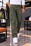 Men's Casual Gabardine Regular Fit Cargo Pants