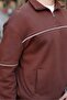 Bitter Brown Stripe Detailed Stand Collar Men's Tracksuit Set E7380 - 5