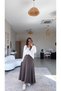 Brown Corseted Knitwear Kiloş Skirt