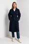 Belted Seasonal Long Trench Coat Lby0090 Dark Blue