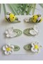 Girl's Hair Accessory Set of 6 Mixed Hair Accessories Organic Snap Clip Set - 3