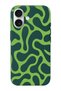 iPhone 16 - Compatible Waves Design Suede Interior + Tpu Flexible Silicone Phone Case