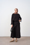 Women's Asymmetrical Cut Loose Trousers Suit Black - 3