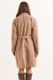 Mink Cashmere Fabric Wide Collar Oversize Form Single Button Pocketed Low Shoulder Coat - 7