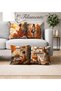 4-Piece Double-Sided Digital Print Throw Pillow Cover Autumn Design - Autumn Pattern - 2