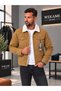 Men's Casual Regular Fit Fur Lined Denim Jacket