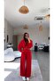 Red Modal Triple Athlete Hoodie Tracksuit Set - 2