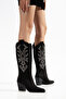 Women's Cowboy Boots Pointed Toe Embroidery Detailed Thick Heel Western Boots - 4