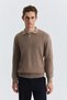 Zippered Men's Knitwear Sweater