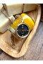 Round Vintage Gold Inside Black Women's Wristwatch - 4