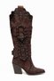 Women's Cowboy Boots Pointed Toe Buckle Metal Detailed Thick Heel Western Boots