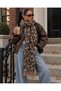 Leopard Patterned Long Shawl Sal1336 - 2