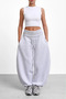 Women's Curvy Waisted Barrel Fit Pants - 4