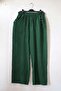 Green Pocketed Elastic Waist Wide Leg Casual Tencel Fabric Woven Trousers 104 60 - 2