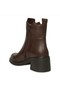 D26Kb-8735 Brown Faber Genuine Leather Thick Heeled (5cm) Women's Boots - 4