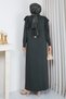 Women's Lace Detailed Mercerized Knitwear Dress - 8