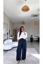 Navy Blue Stoned Premium Slim Fit Trousers - 5