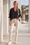 Black Shirt with Collar, Cuffed Sleeves, Buttoned Pockets, Casual Tencel Fabric Woven Shirt 68 67 - 7
