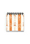 Orange Ribbon and Floral Pattern Mini Notepad Set - 6
