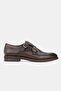 Men's Brown Genuine Natural Leather 39-45 Size Eva Sole Double Buckle Loafer Shoes - 5