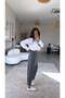 Anthracite Crepe Fabric Harem Pants - 3