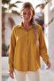 Mustard Shirt with Collar, Cuffed Sleeves, Buttoned Pockets, Casual Tencel Fabric Woven Shirt 68 67 - 4