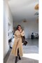 Camel Premium Long Trench Coat - 3