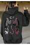 Angel Wings Printed Oversize Unisex Hooded Sweatshirt - 2