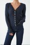 V-Neck Lace Detailed Premium Sheer Cardigan - 3