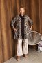Plus Size Zippered Patterned Tunic Cardigan - 2