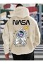 Nasa Printed Premium Oversize Hooded 3 Thread Cotton Sweatshirt