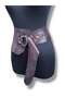 Women's Purple Textured Wide Leather Belt with Ring Buckle - Isabeau Asymmetrical Design Corset Belt - Standard Be - 3