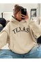 Texas Printed Premium Oversize Hooded 3 Thread Cotton Sweatshirt