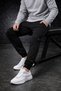 Men's Winter Sweatpants Skinny Fit Jogger Black Cotton Fabric - 2